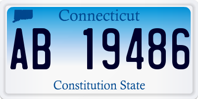 CT license plate AB19486