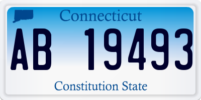 CT license plate AB19493