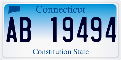 CT license plate AB19494