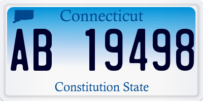 CT license plate AB19498