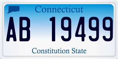 CT license plate AB19499