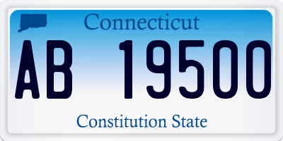 CT license plate AB19500