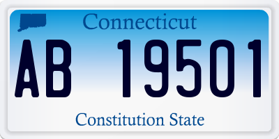 CT license plate AB19501