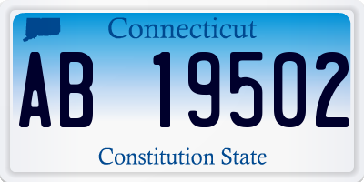 CT license plate AB19502