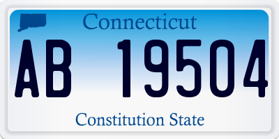 CT license plate AB19504