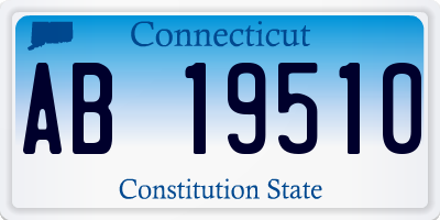 CT license plate AB19510