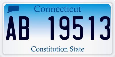 CT license plate AB19513