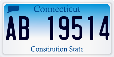 CT license plate AB19514