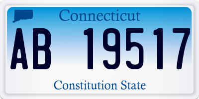 CT license plate AB19517