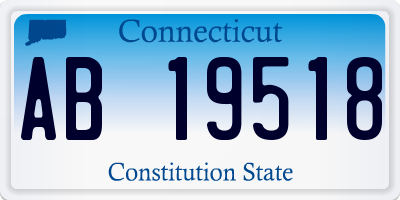 CT license plate AB19518