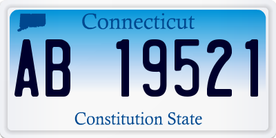 CT license plate AB19521