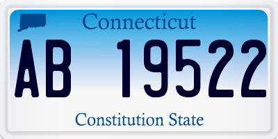 CT license plate AB19522