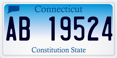 CT license plate AB19524