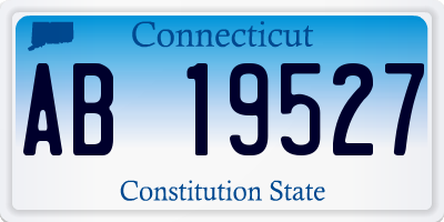 CT license plate AB19527