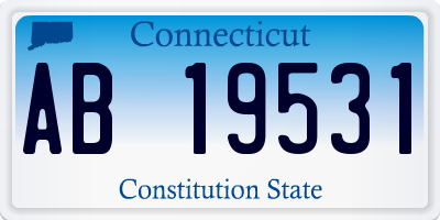 CT license plate AB19531