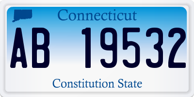 CT license plate AB19532