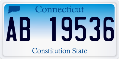 CT license plate AB19536