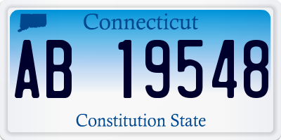 CT license plate AB19548