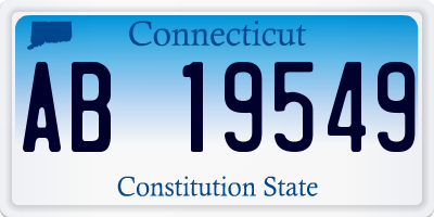 CT license plate AB19549