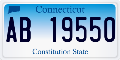 CT license plate AB19550