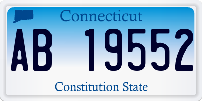 CT license plate AB19552