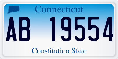 CT license plate AB19554