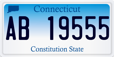 CT license plate AB19555