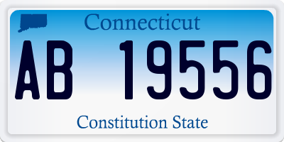 CT license plate AB19556