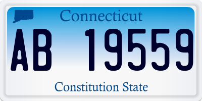 CT license plate AB19559