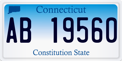 CT license plate AB19560