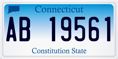 CT license plate AB19561