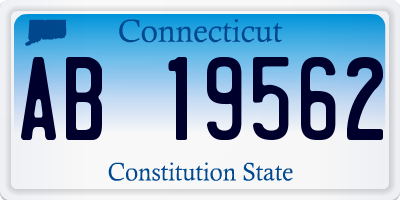 CT license plate AB19562