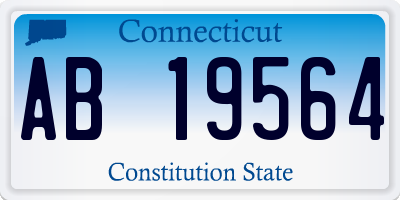 CT license plate AB19564