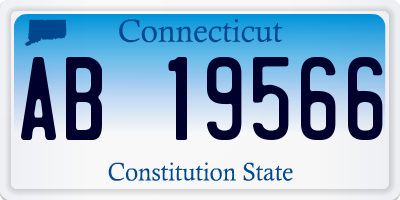 CT license plate AB19566