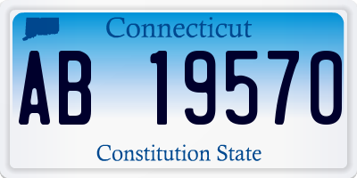 CT license plate AB19570