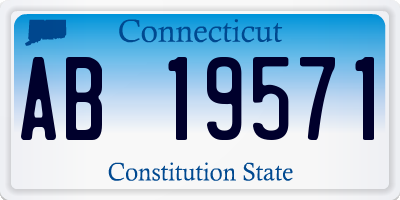 CT license plate AB19571