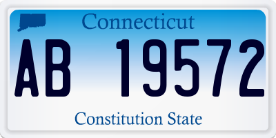 CT license plate AB19572