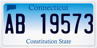 CT license plate AB19573