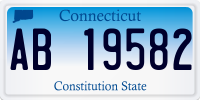 CT license plate AB19582