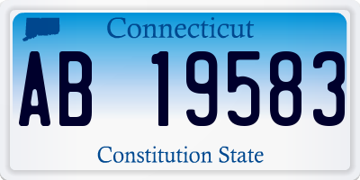 CT license plate AB19583