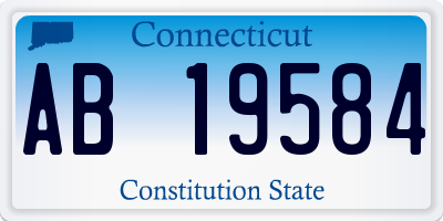 CT license plate AB19584