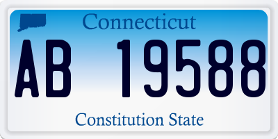 CT license plate AB19588