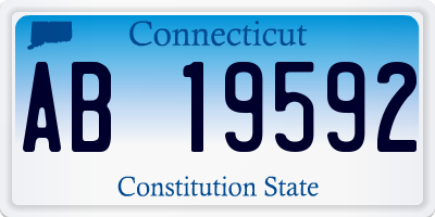 CT license plate AB19592