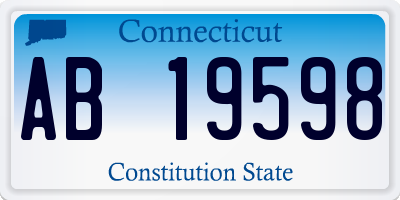 CT license plate AB19598