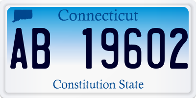 CT license plate AB19602