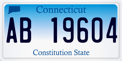 CT license plate AB19604