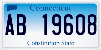 CT license plate AB19608