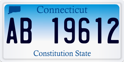 CT license plate AB19612