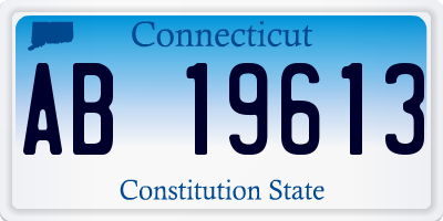 CT license plate AB19613