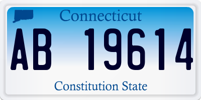 CT license plate AB19614